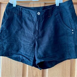 Women’s INC. Brand lien blend black shorts